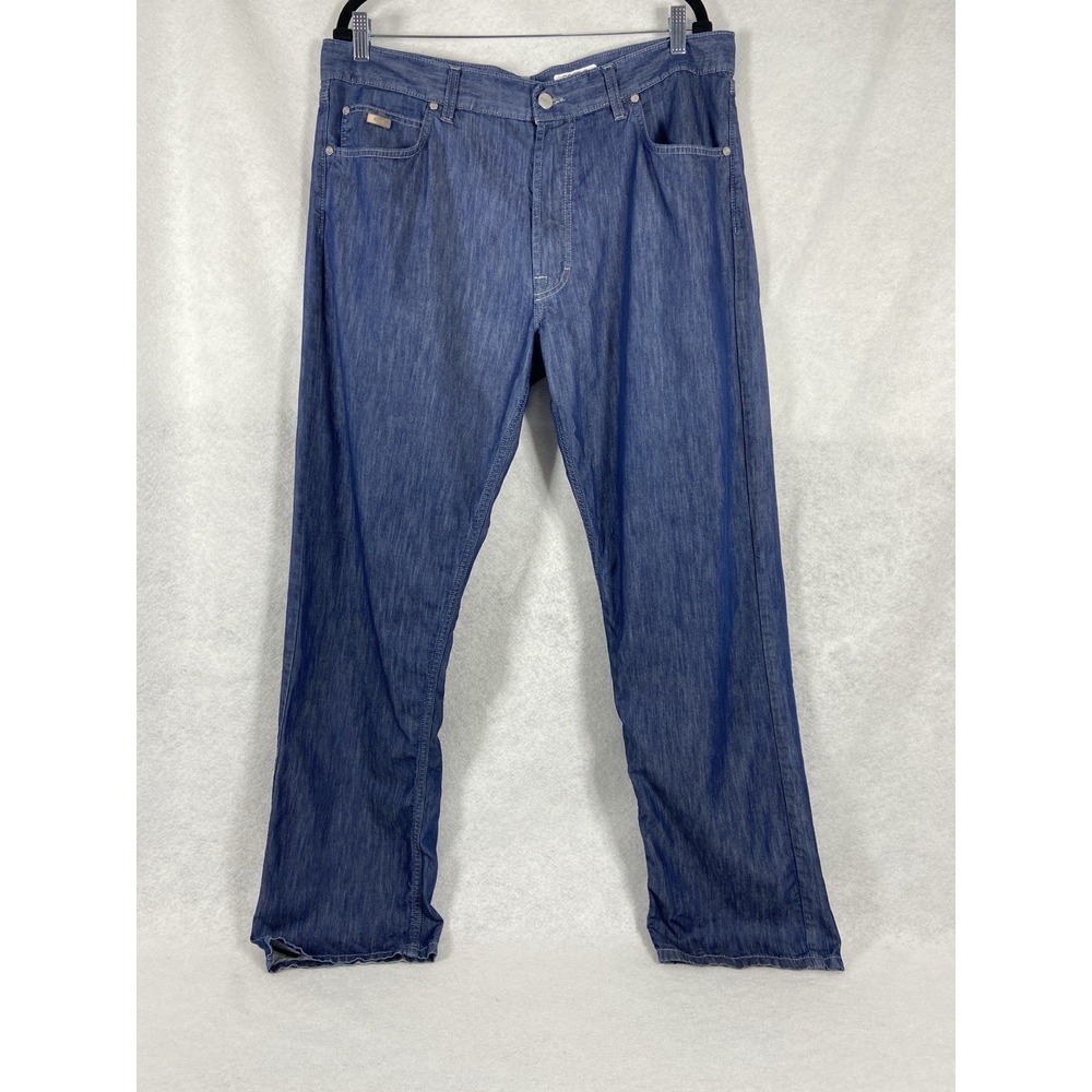 Hugo Boss Alabama Jeans Men's 40x31 Blue Straight Leg Cotton Silk Blend